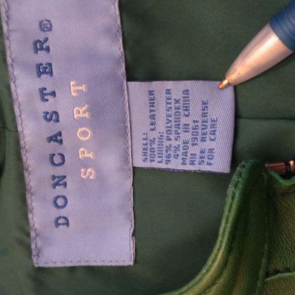 Doncaster Sport Kelly Green Leather Jacket - Picture 8 of 14